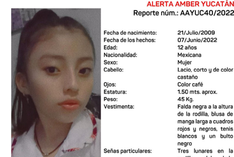 Alerta Amber: Joseline Aime fue vista por última vez en Tizimín, Yucatán