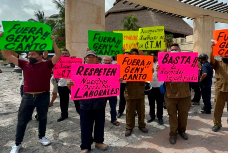 Protestan trabajadores del Hotel Gran Park Royal en Cozumel por despidos injustificados