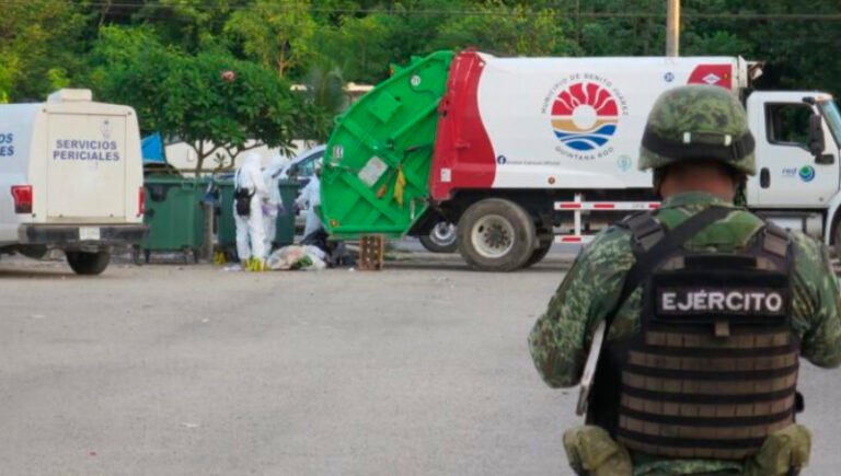 Encuentran restos humanos en contenedores de basura en fraccionamiento de Cancún