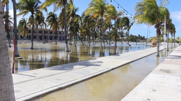 Malecón Internacional de Progreso permanecerá cerrado tras afectaciones por el frente frío