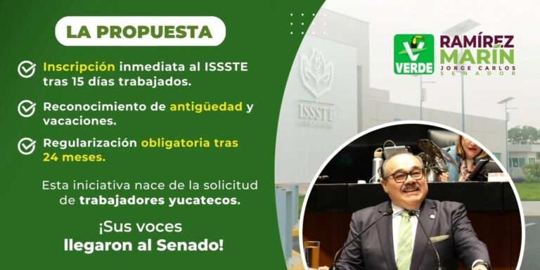 Ramírez Marín impulsa reforma para proteger a suplentes de la salud