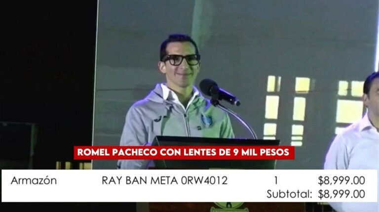 Rommel presume lentes Ray Ban de más de 9 mil pesos